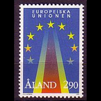 Aland Mi.Nr. 99 Beitritt Aland zur EU, Aland- Flagge u. Europasterne (2.90M)