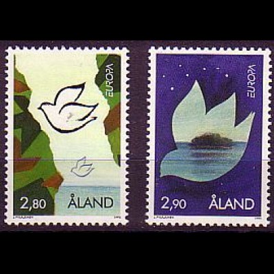 Aland Mi.Nr. 100-101 Europa 95, Frieden und Freiheit (2 Werte)