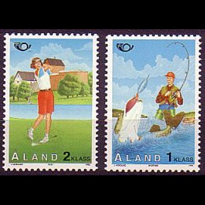 Aland Mi.Nr. 102-103 Norden 95, Tourismus (2 Werte)