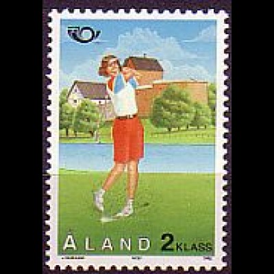 Aland Mi.Nr. 102 Norden 95, Tourismus, Golf Schloß Kastelholm (2. Klasse)