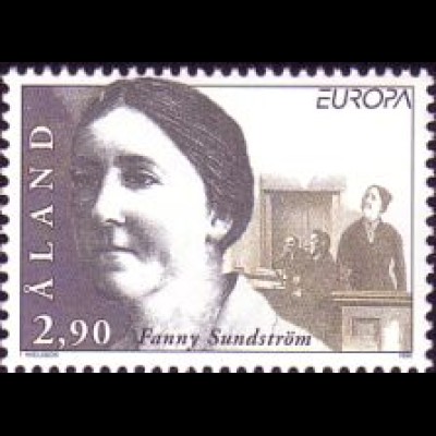 Aland Mi.Nr. 114 Berühmte Frauen, Fanny Sundström, Pädagogin (2.90M)
