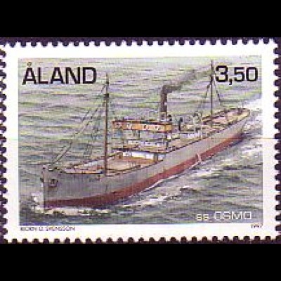 Aland Mi.Nr. 132 Dampfschiffe, Osmo (1900) (3.50M)
