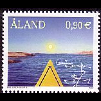 Aland Mi.Nr. 209 Aland in den Augen Prominenter, Kajakfahrt (0,90)