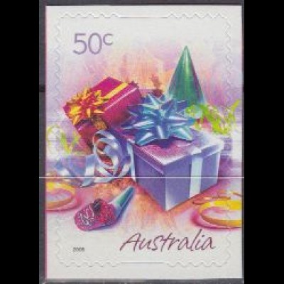 Australien Mi.Nr. 2432BA Grußmarke Geschenke, skl. (50)