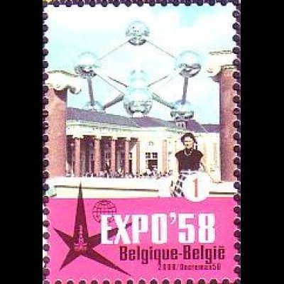 Belgien Mi.Nr. 3855 Weltausstellung EXPO '58, Atomium (1)