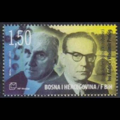 Bosnien-Herz.Kroat. Mi.Nr. 342 Nobelpreisträger Andric und Prelog (1,50)