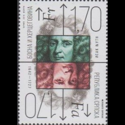Bosnien-Herz.Serb. MiNr. 745 Isaac Newton, Physiker, Mathematiker (1,70)