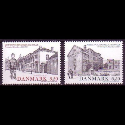 Dänemark Mi.Nr. 1541-42 800 Jahre Metropolitanschule Kopenhagen (2 Werte)