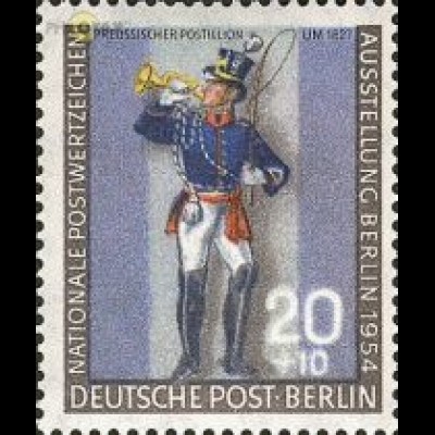 Berlin Mi.Nr. 120 Briefmarkenausstellung 1954, Postillion (20+10)