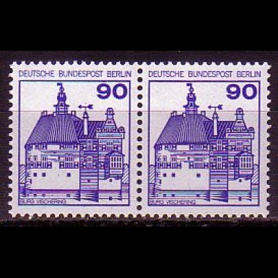 Berlin Mi.Nr. 588 Paar Freim. Burgen & Schlösser, waager. Paar (2x90)