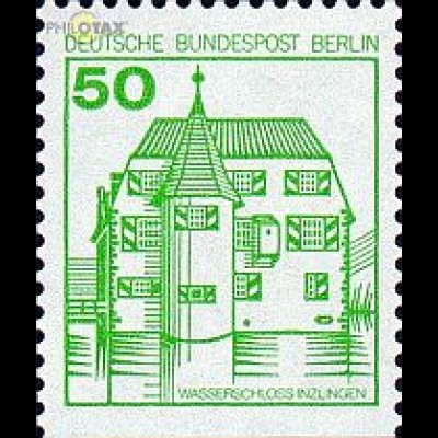 Berlin Mi.Nr. 615D Burgen u.Schl., Wasserschloss Inzlingen unten geschn. (50)