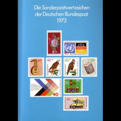 D,Bund Jahrbuch 1973 mit Sondermarken Bund + Berlin in Taschen