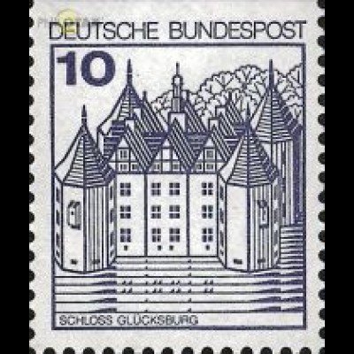 D,Bund Mi.Nr. 913CI Burgen u.Schl.oben geschn.Bdr. Glücksburg (10)