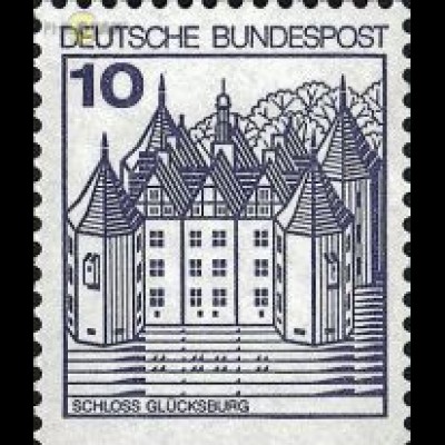 D,Bund Mi.Nr. 913DI Burgen u.Schl.unten geschn.Bdr Glücksburg (10)