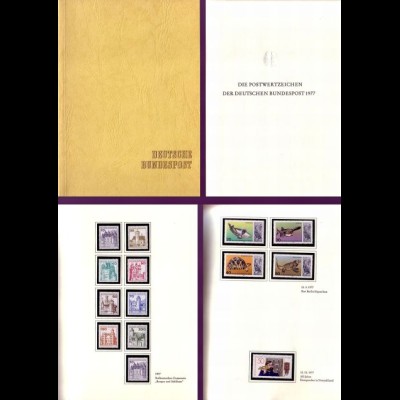 D,Bund Jahrbuch 1977 mit Marken Bund + Berlin in Taschen (Gelb)