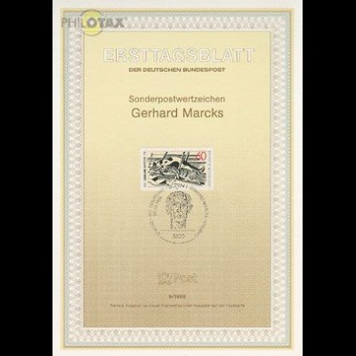 D,Bund Mi.Nr. 9/89 Gerhard Marcks (Marke MiNr.1410)
