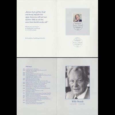 D,Bund Mi.Nr. 1706 Willy Brandt (100)