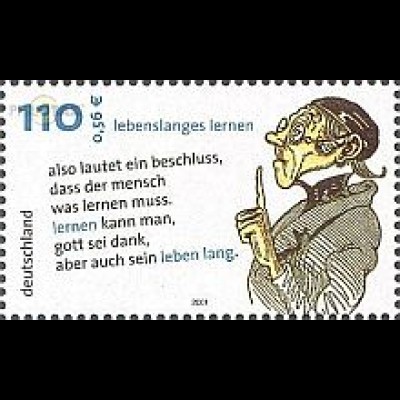 D,Bund Mi.Nr. 2209 Lehrer Lämpel v. Wilhelm Busch (110Pf/0,56€)