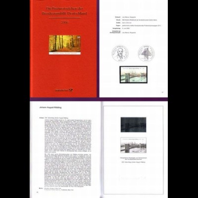 D,Bund Jahrbuch 2006 mit Marken in Taschen, Schwarzdruck + Hologramm (Kontaktg.)