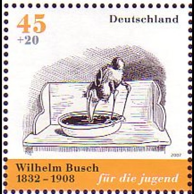 D,Bund Mi.Nr. 2606 Wilh. Busch, Hans Huckebein (45+20)