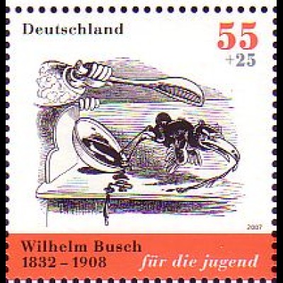 D,Bund Mi.Nr. 2608 Wilh. Busch, Hans Huckebein (55+25)