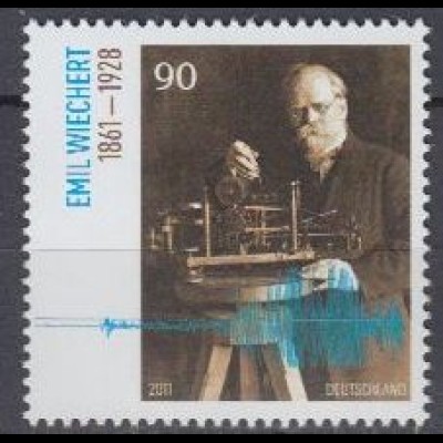 D,Bund Mi.Nr. 2897 150. Geb. Emil Wiechert, Physiker und Seismologe (90)
