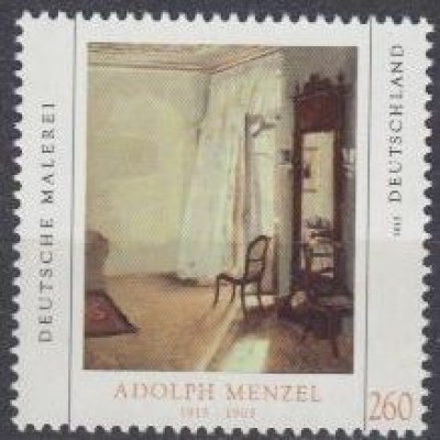 D,Bund Mi.Nr. 2937 Dt. Malerei, Gemälde Das Balkonzimmer v.A. Menzel (260)