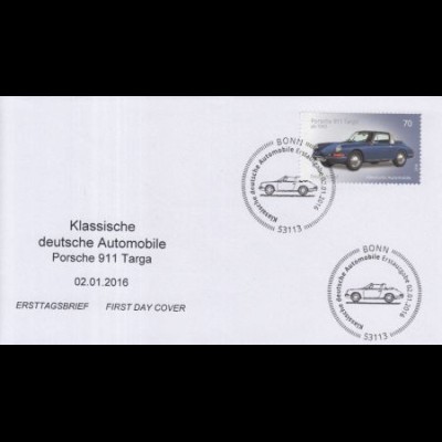 D,Bund Mi.Nr. 3201 Klassische deutsche Automobile, Porsche 911 (70)