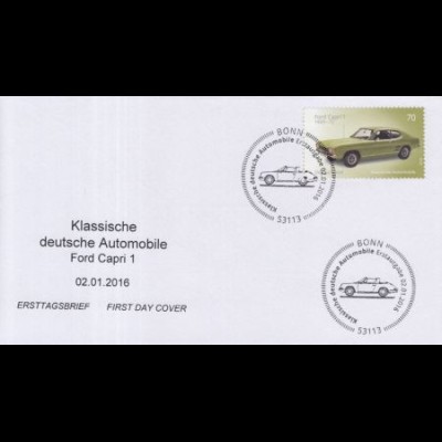 D,Bund Mi.Nr. 3202 Klassische deutsche Automobile, Ford Capri (70)
