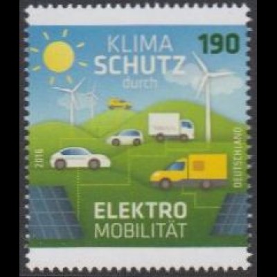 D,Bund MiNr. 3265 Klimaschutz durch Elektromobilität (190)