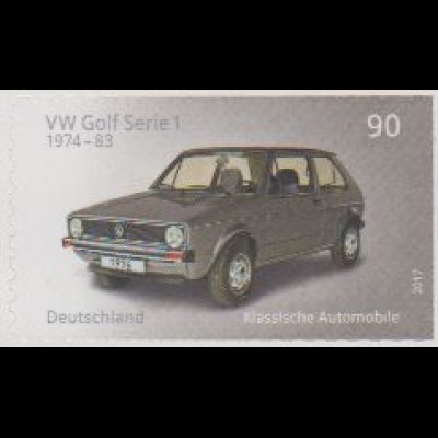 D,Bund MiNr. 3301 a.Fol. VW Golf Serie 1, skl a.Folienbogen (90)