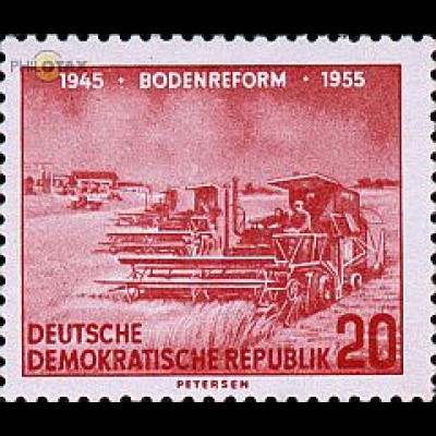 D,DDR Mi.Nr. 483 10 Jahre Bodenreform, Mähdrescherbrigade (20)