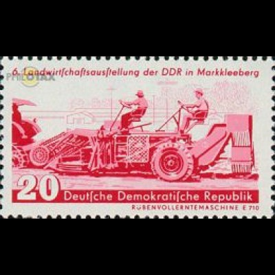 D,DDR Mi.Nr. 630 Landwirtschaftsausstellung, Rübenerntemaschine (20)