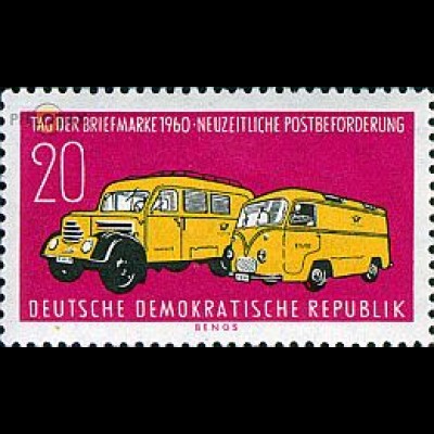 D,DDR Mi.Nr. 789 Tag der Briefmarke 60, Postkraftwagen (20)