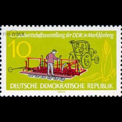 D,DDR Mi.Nr. 895 Landwirtschaftsausstellung, Traktor Maislegemaschine (10)