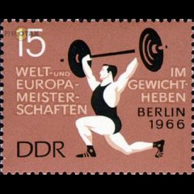D,DDR Mi.Nr. 1210 WM + EM Gewichtheben, Reißen (15)
