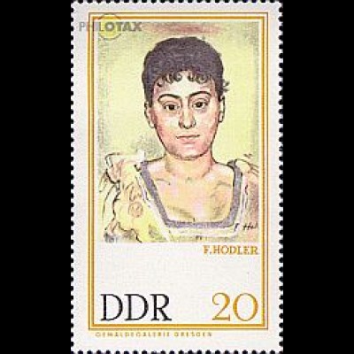 D,DDR Mi.Nr. 1262 Gemäldegalerie Dresden, Hodler, Bildnis Madame d.R. (20)