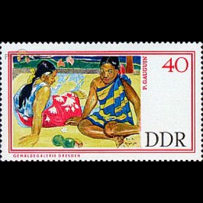 D,DDR Mi.Nr. 1265 Gemäldegalerie Dresden, Gauguin, Zwei Frauen aus Tahiti (40)