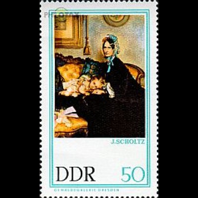 D,DDR Mi.Nr. 1266 Gemäldegalerie Dresden, Scholtz, Großmutter und Enkelin (50)