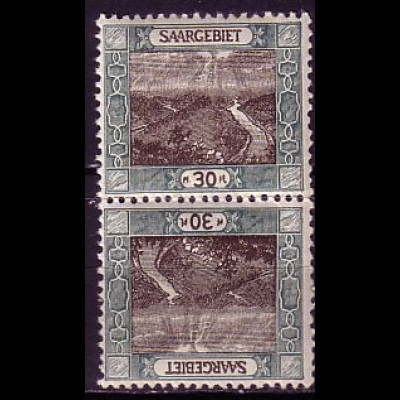 D, Saar Mi.Nr. 58 A Kdr III, Kehrdruckpaar, Saarschleife bei Mettlach