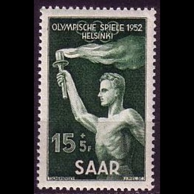 D, Saar, Mi.Nr. 314 Olympia 1952 (15+5 Fr)