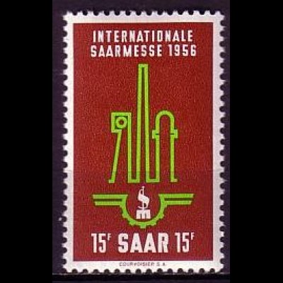D, Saar, Mi.Nr. 368 Int. Saarmesse 1956 (15 Fr)