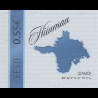 Estland Mi.Nr. 811 Meine Marke, Landkarte Hiiumaa, skl. (0,55)
