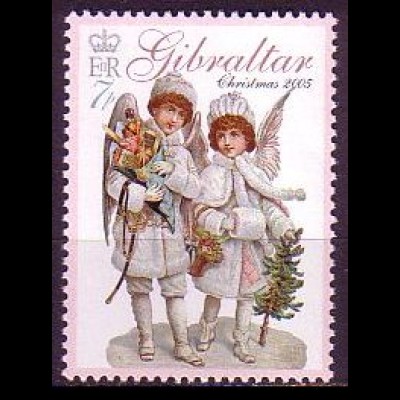 Gibraltar Mi.Nr. 1141 Weihnachten, Vitorianische Engelsfigur (7)