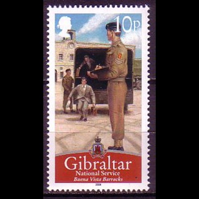 Gibraltar Mi.Nr. 1295 Königl. Streitkräfte Nat.Service Buena-Vista-Kaserne (10)