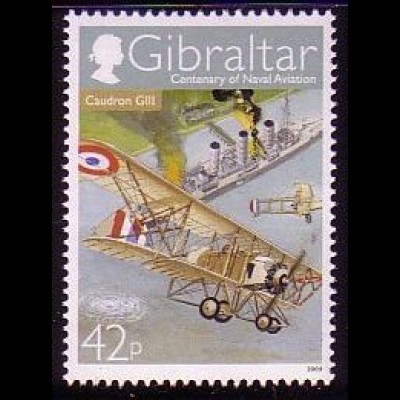 Gibraltar Mi.Nr. 1323 Luftfahrzeuge Marine, Doppeldecker Caudron Gill (42)