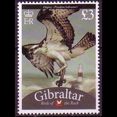 Gibraltar Mi.Nr. 1339 Freim. Vögel, Fischadler (3)