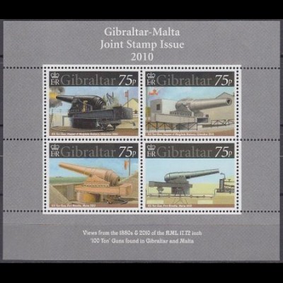 Gibraltar Mi.Nr. Block 91 Kanonen aus Gibraltar und Malta 