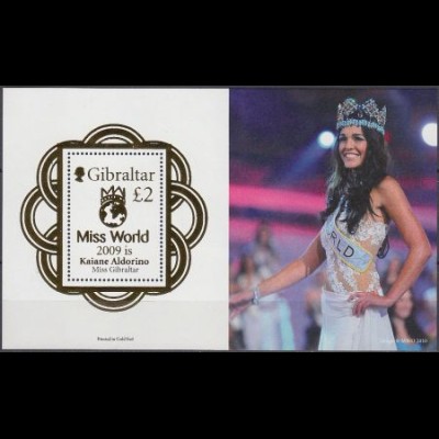 Gibraltar Mi.Nr. Block 94 Wahl d.Miss Gibraltar Kaiane Aldorine zur Miss World 
