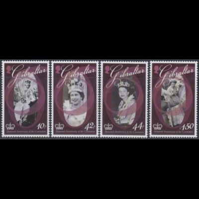 Gibraltar Mi.Nr. 1519-22 60.Jahrestag Krönung Königin Elisabeth II (4 Werte)